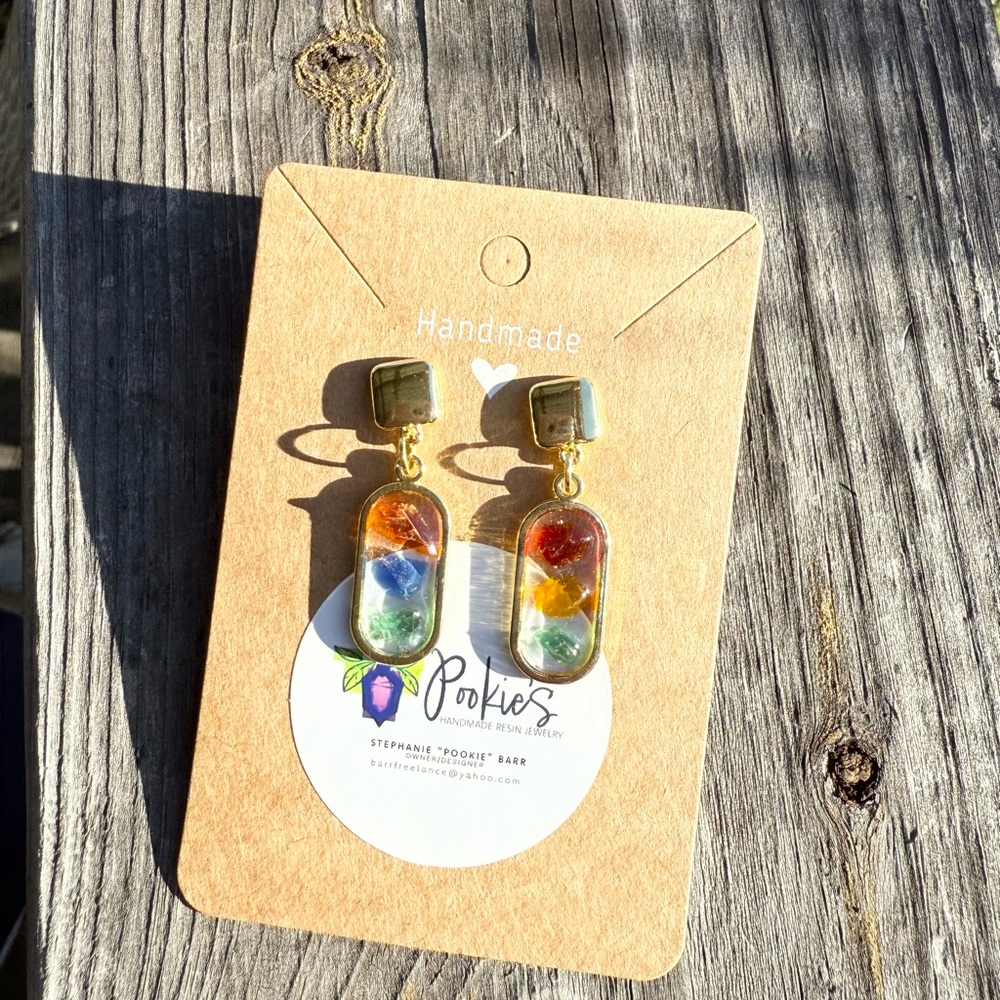 Handmade Colorful Resin Earrings